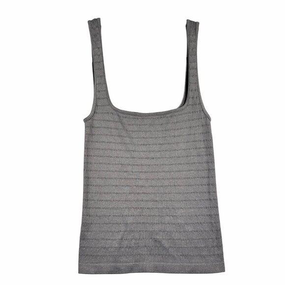 Intimately Free People Ribbed Tank Top Gray XS/S—Stretchy Seamless Square Neck - Picture 1 of 8